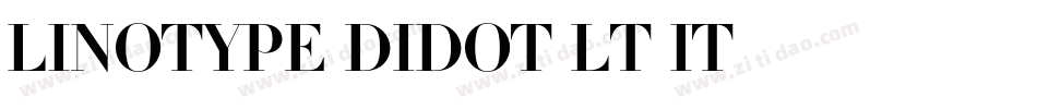 Linotype Didot LT It字体转换